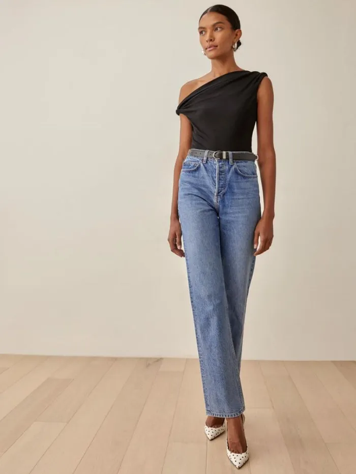 The Reformation Cello Knit Top Black 8211 Clothing