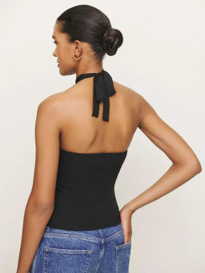 The Reformation Deja Top Black 8211 Clothing