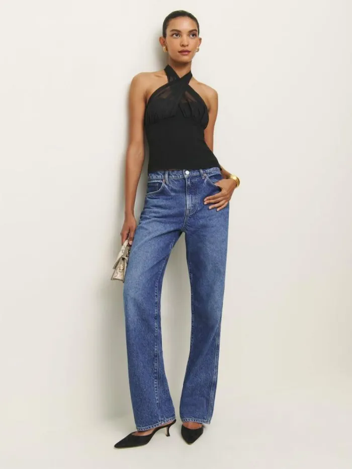 The Reformation Deja Top Black 8211 Clothing