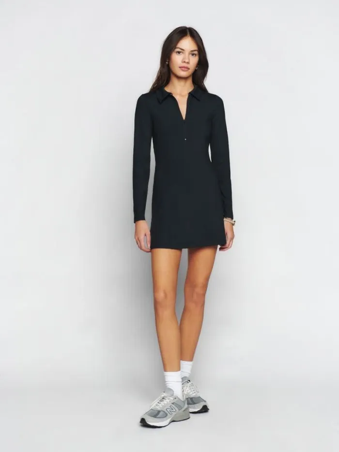 The Reformation Desirae Ecostretch Dress Black 8211 Clothing