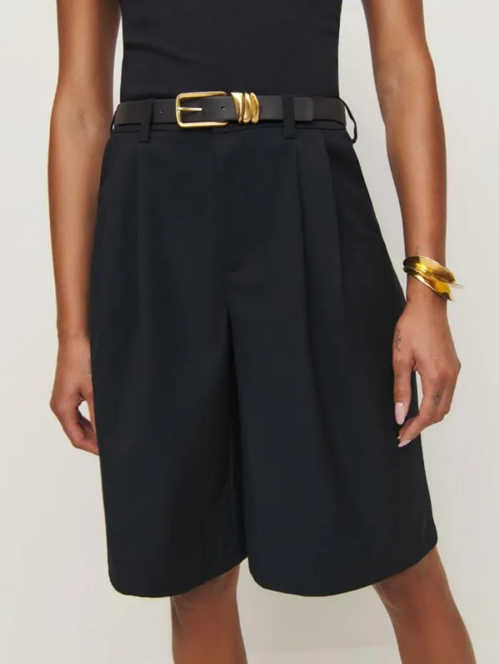 The Reformation Drew Low Rise Short Black 8211 Clothing