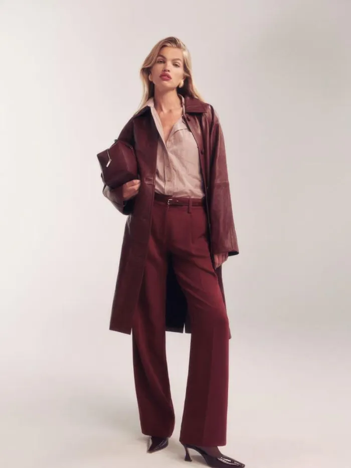 The Reformation Eli Oversized Shirt Blush 8211 Clothing