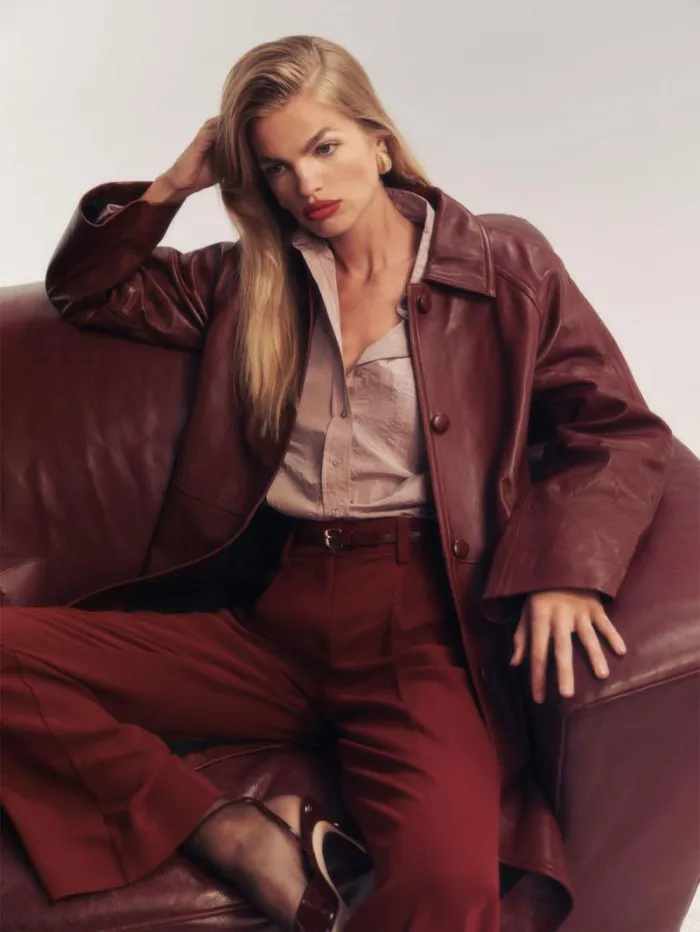 The Reformation Eli Oversized Shirt Blush 8211 Clothing