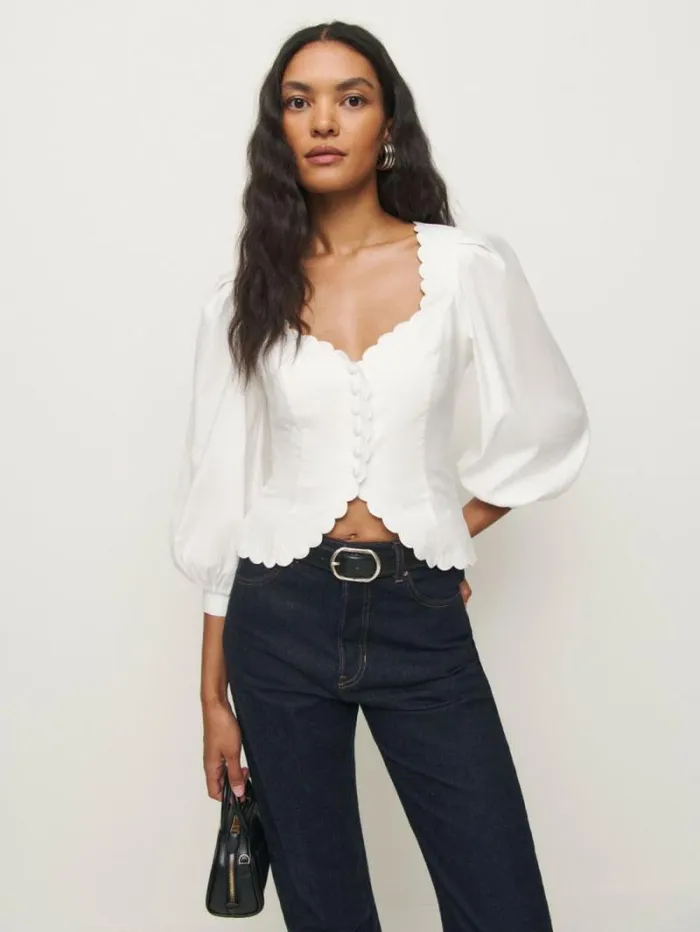 The Reformation Elianna Top White 8211 Clothing