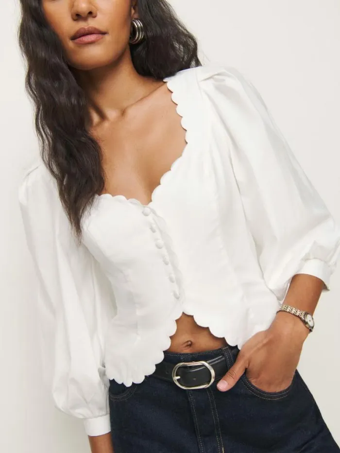 The Reformation Elianna Top White 8211 Clothing