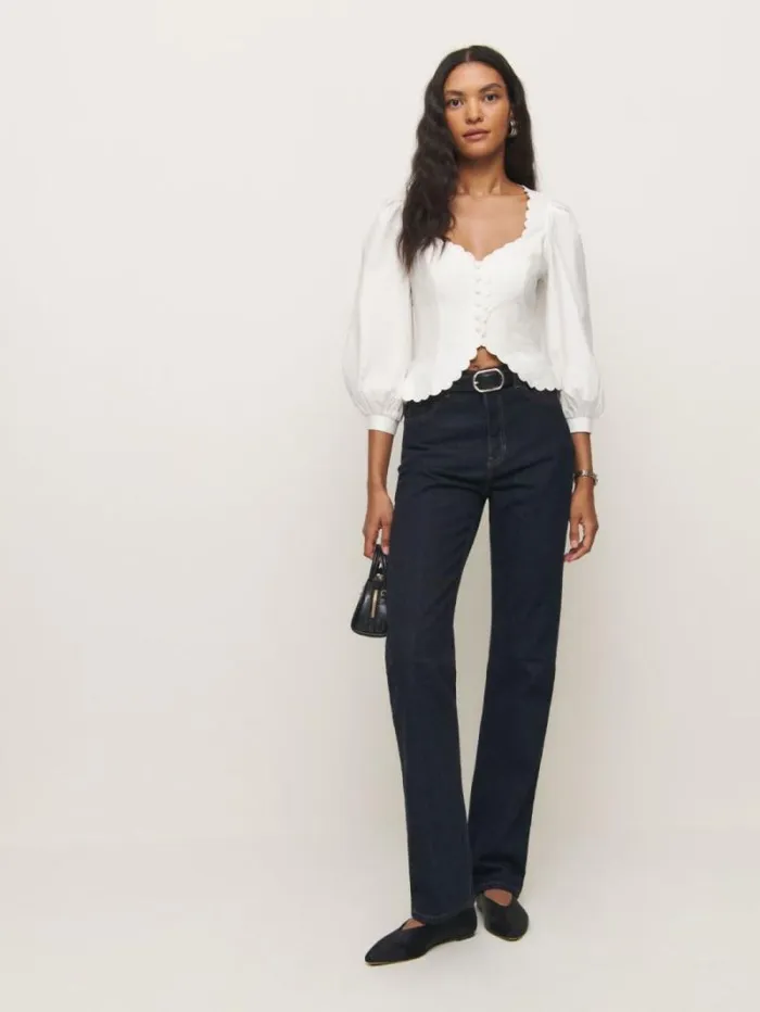 The Reformation Elianna Top White 8211 Clothing