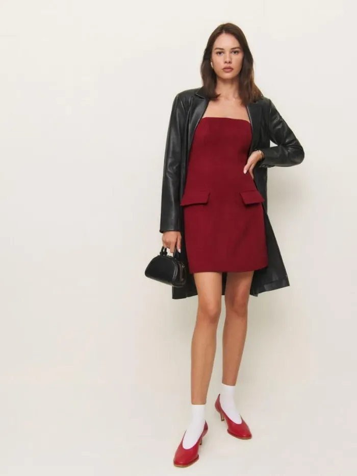 The Reformation Emani Dress Lipstick 8211 Clothing