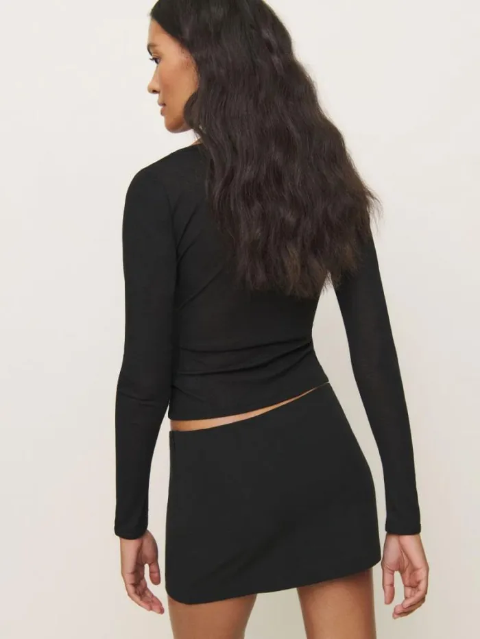 The Reformation Emery Knit Top Black 8211 Clothing