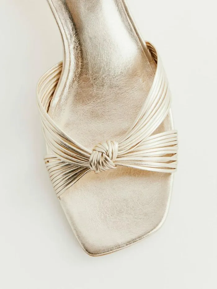 The Reformation Emily Mignon Sandal Gold 8211 WeddingsShoes