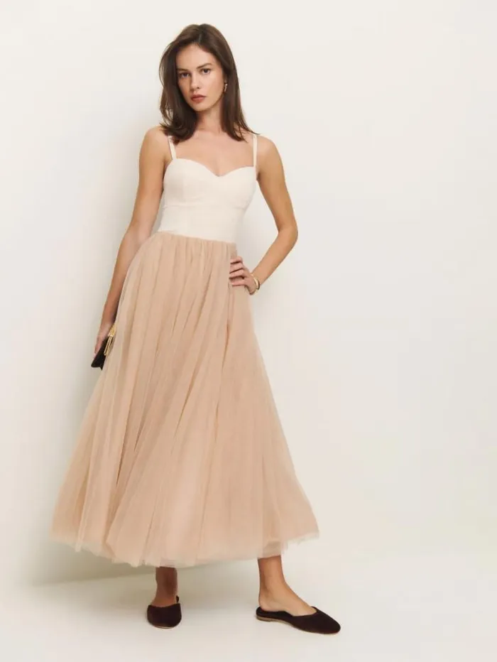 The Reformation Esmarie Dress Prosecco With Biscotti 8211 Clothing