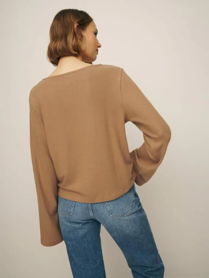 The Reformation Eternity Knit Top Butterscotch 8211 Clothing