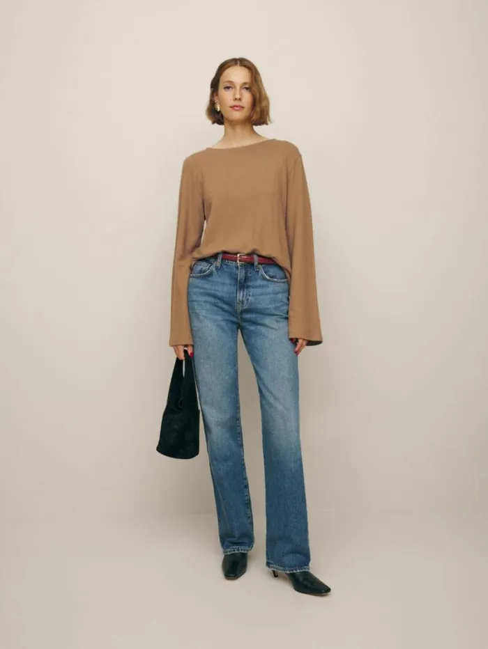 The Reformation Eternity Knit Top Butterscotch 8211 Clothing