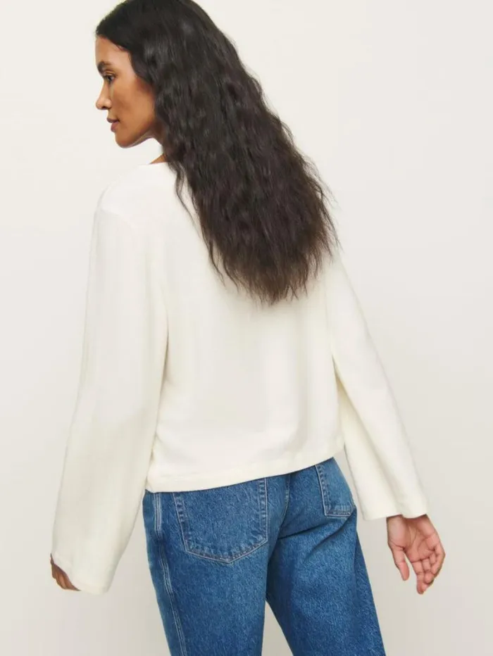 The Reformation Eternity Knit Top Fior Di Latte 8211 Clothing
