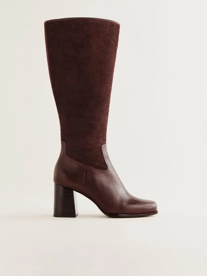The Reformation Frederique Knee High Boot Oak Suede 8211 Shoes