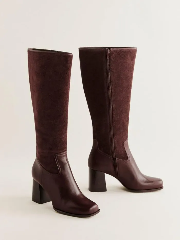 The Reformation Frederique Knee High Boot Oak Suede 8211 Shoes
