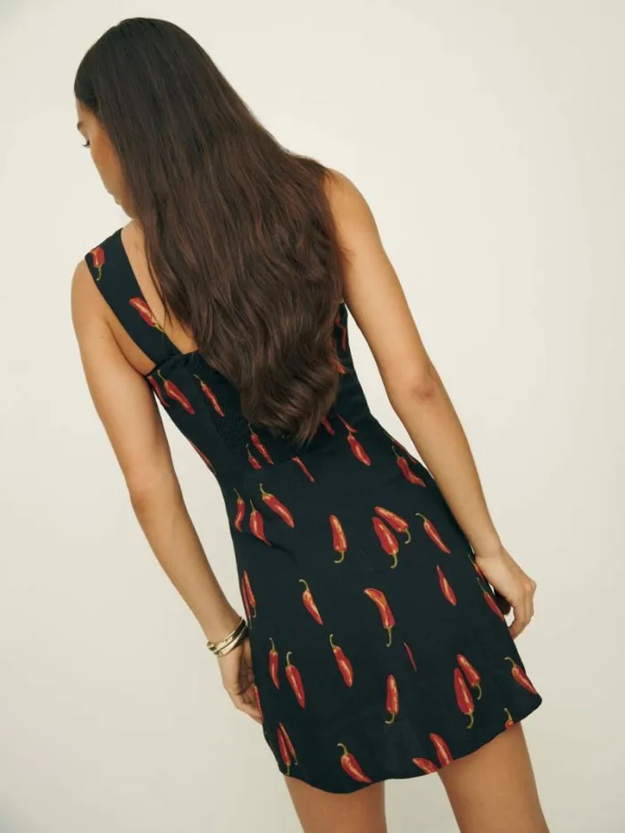 The Reformation Gabin Dress Hot Sauce 8211 Clothing