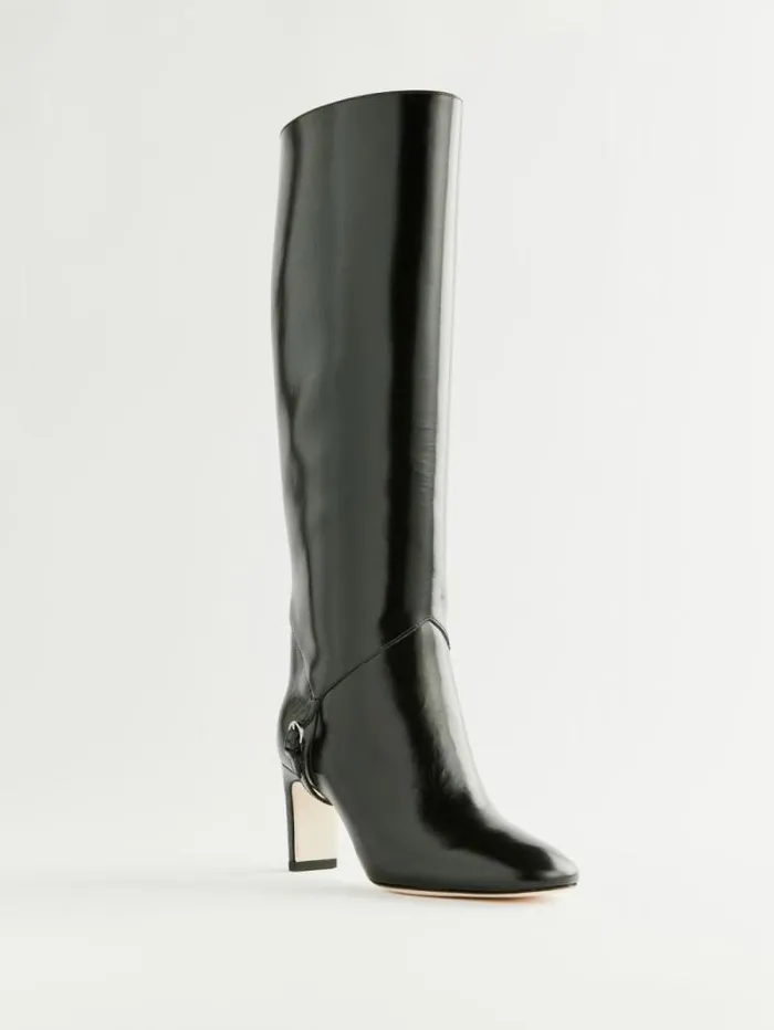 The Reformation Gaelle Knee Boot Black Leather 8211 Shoes