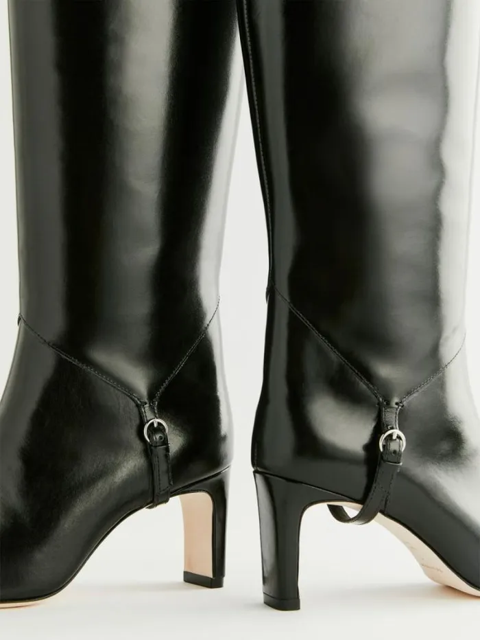 The Reformation Gaelle Knee Boot Black Leather 8211 Shoes