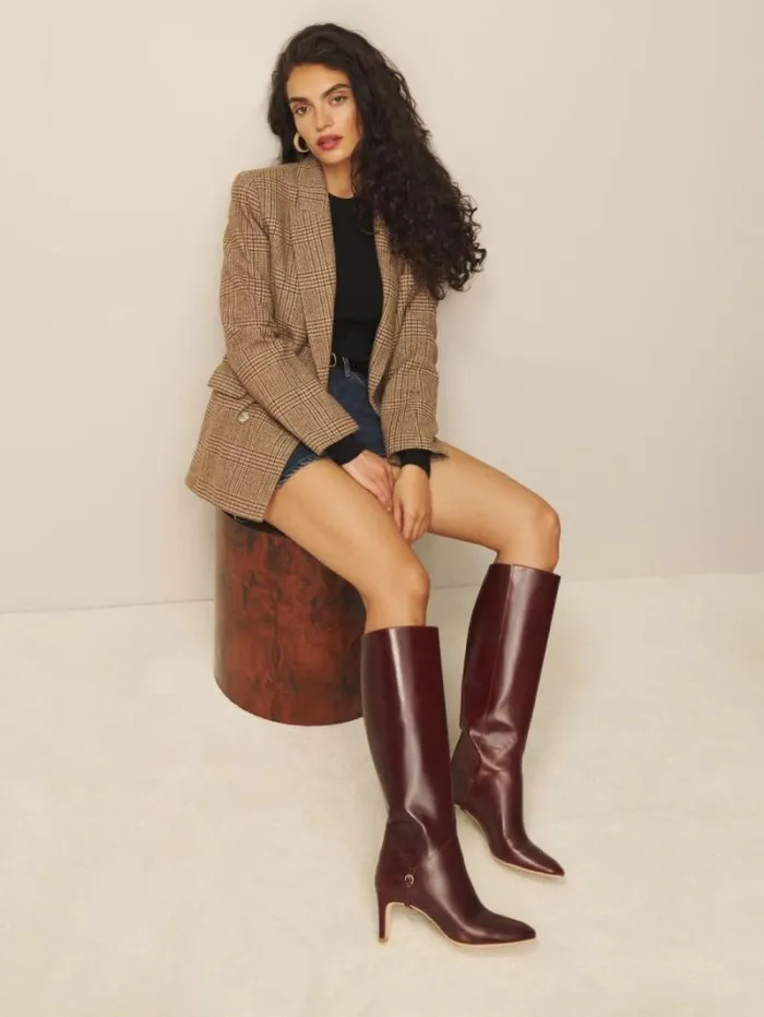 The Reformation Gaelle Knee Boot Ruby 8211 Shoes