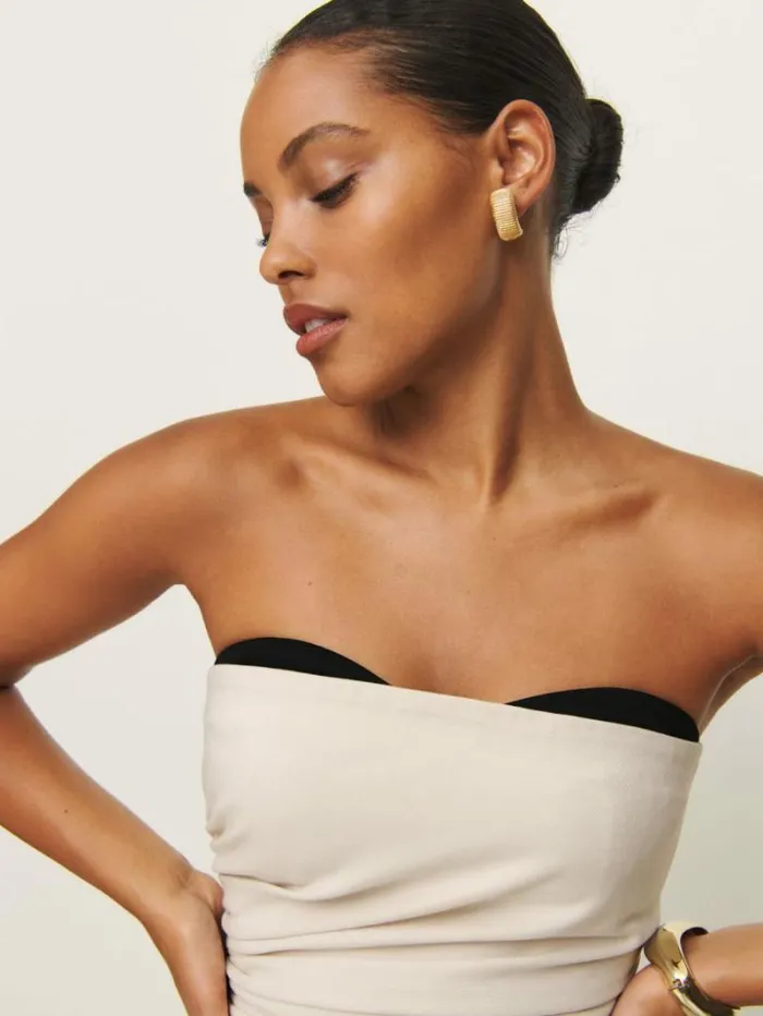 The Reformation Haylee Top Cream 8211 Clothing