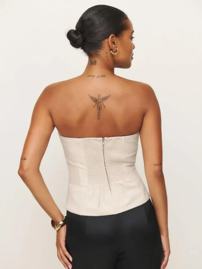 The Reformation Haylee Top Cream 8211 Clothing