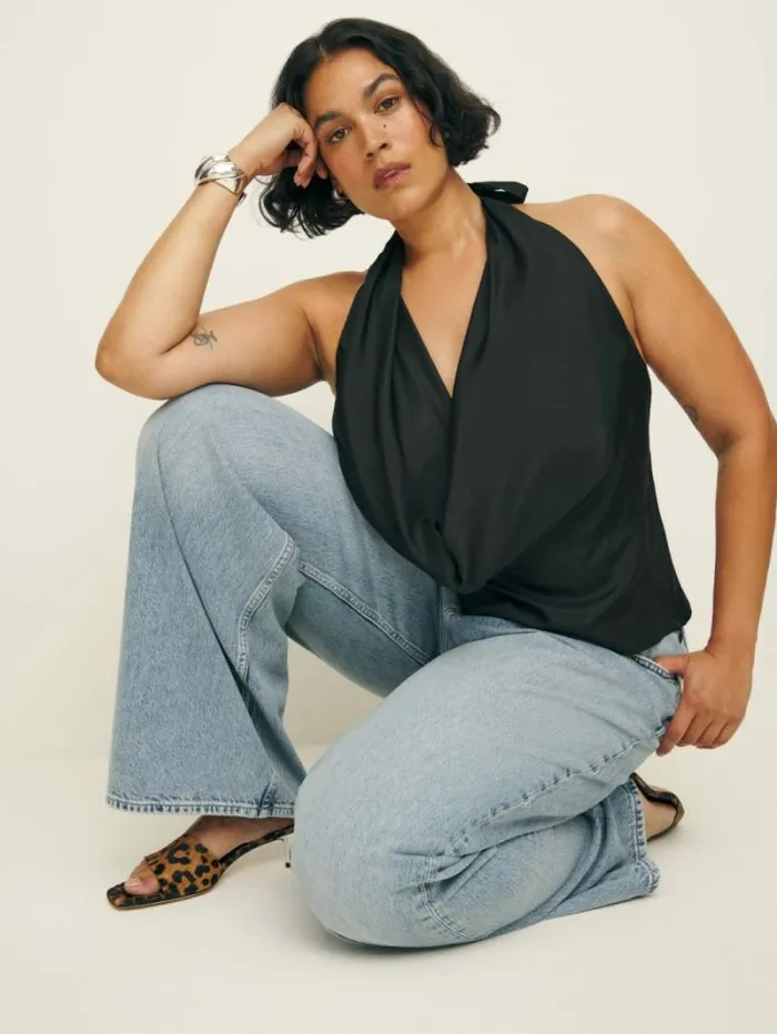 The Reformation Holt Top Es Black 8211 Clothing