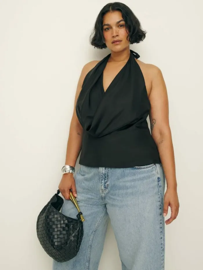 The Reformation Holt Top Es Black 8211 Clothing