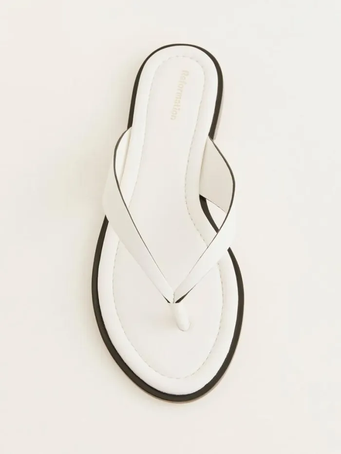 The Reformation Jessie Thong Sandal Whiteblack 8211 Shoes