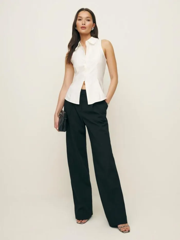 The Reformation Jimmy Top White 8211 Clothing