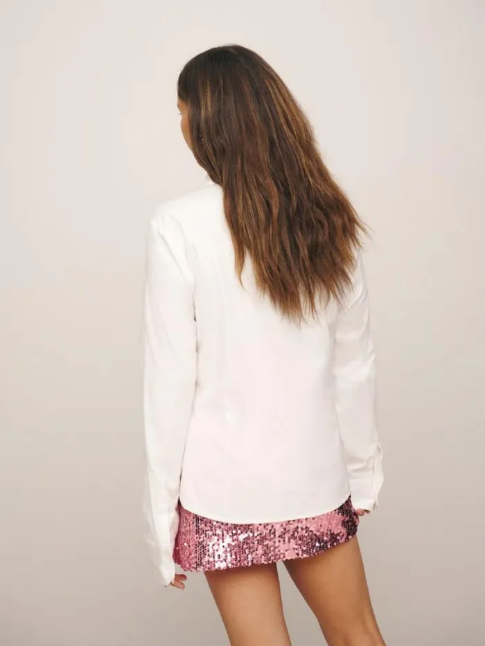 The Reformation Jodie Shirt Es White 8211 Clothing