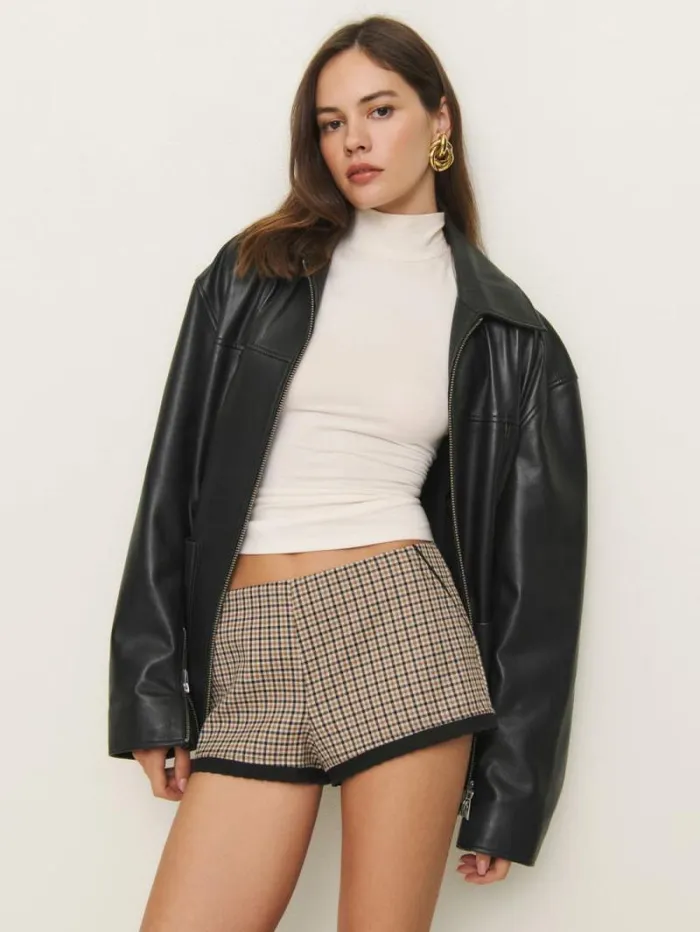 The Reformation June Low Rise Short Saddlebrook 8211 Clothing