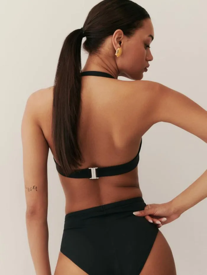 The Reformation Lago Bikini Top Black 8211 Clothing