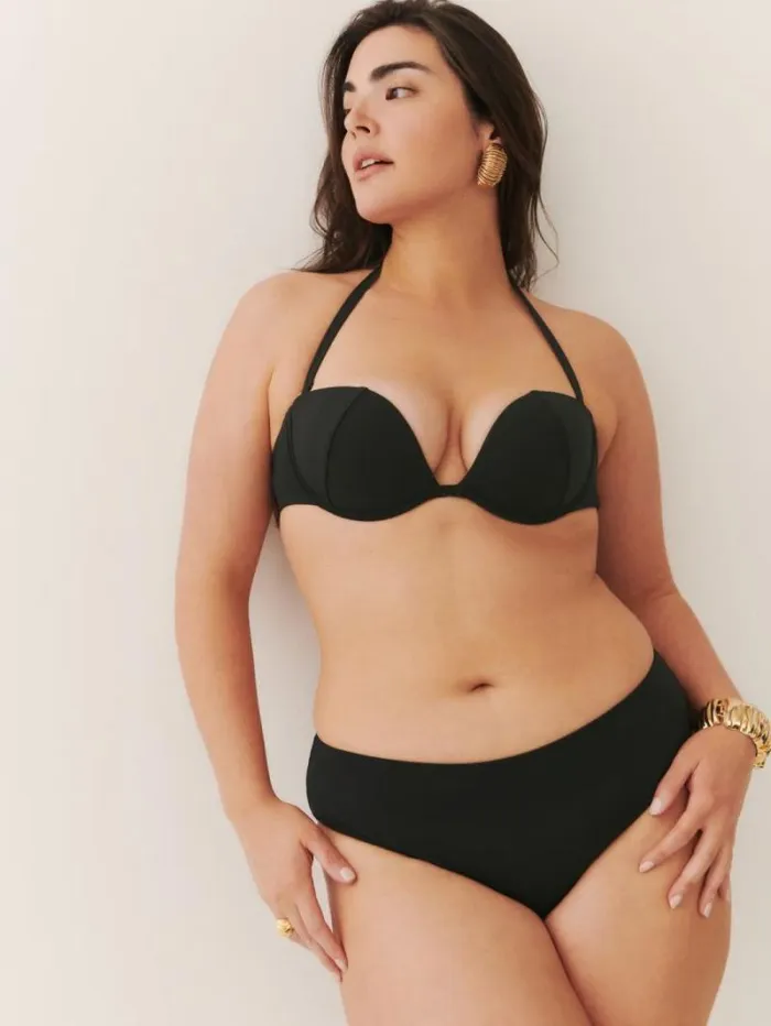 The Reformation Lago Bikini Top Black 8211 Clothing