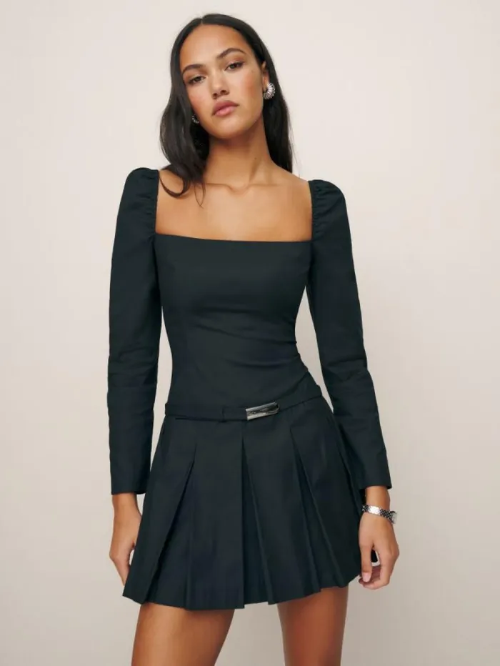 The Reformation Luella Dress Black 8211 Clothing