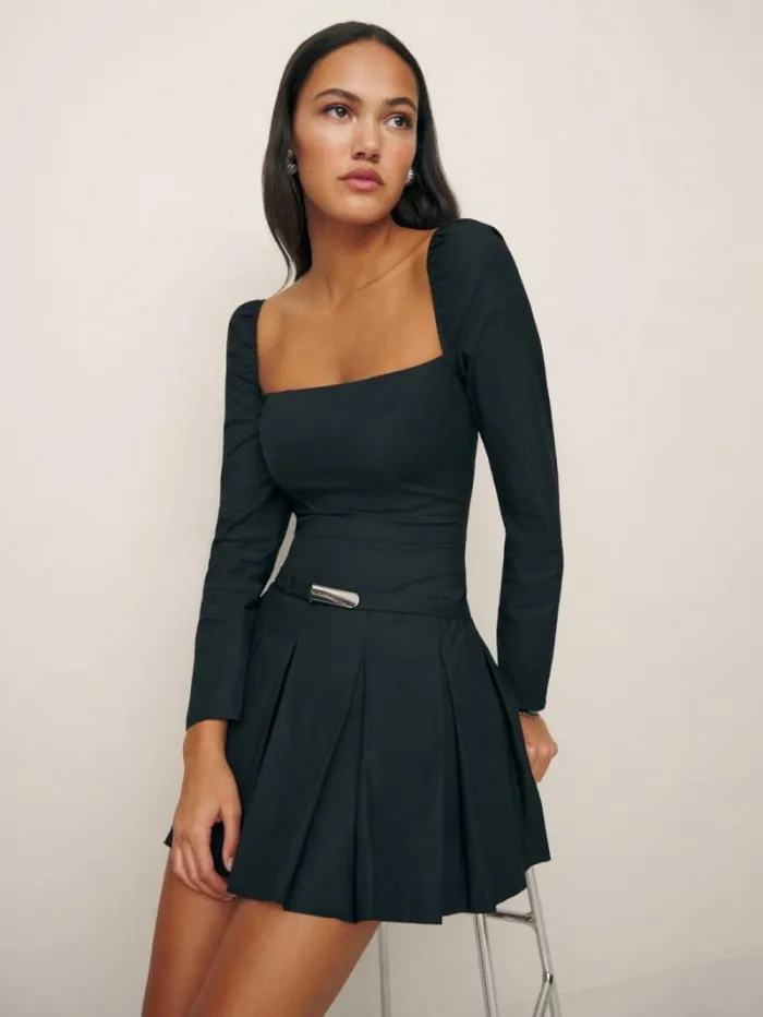 The Reformation Luella Dress Black 8211 Clothing