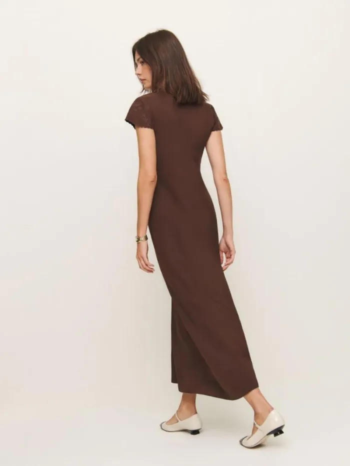 The Reformation Lydia Silk Dress Cafe 8211 Clothing