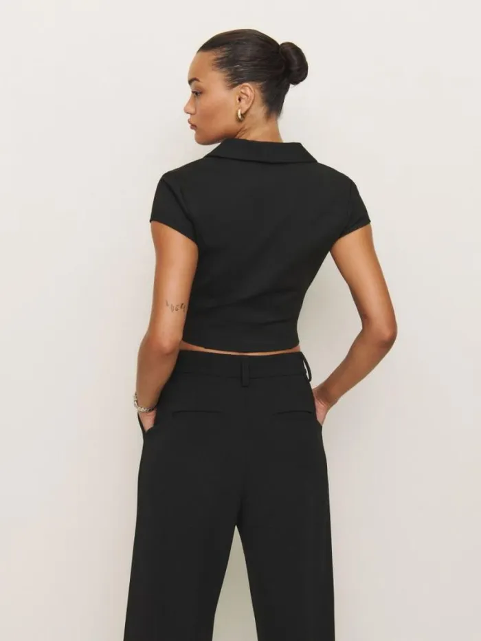 The Reformation Marnie Knit Top Black 8211 Clothing
