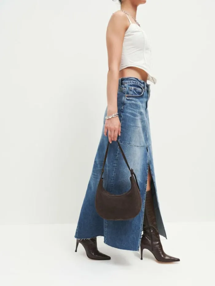 The Reformation Medium Rosetta Shoulder Bag Boss Suede 8211 Bags
