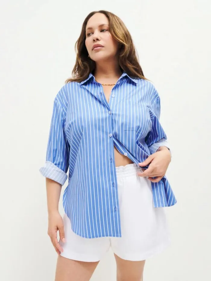 The Reformation Mila Linen Short Es White 8211 Clothing