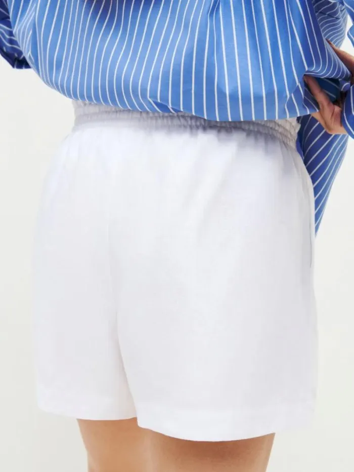 The Reformation Mila Linen Short Es White 8211 Clothing