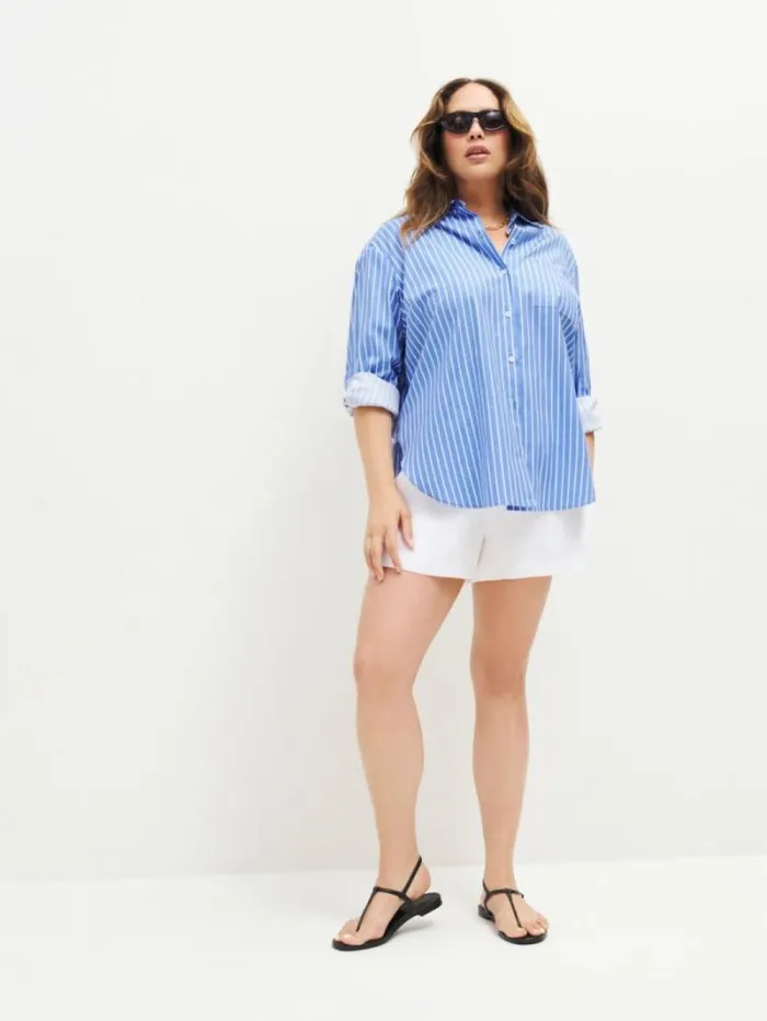 The Reformation Mila Linen Short Es White 8211 Clothing