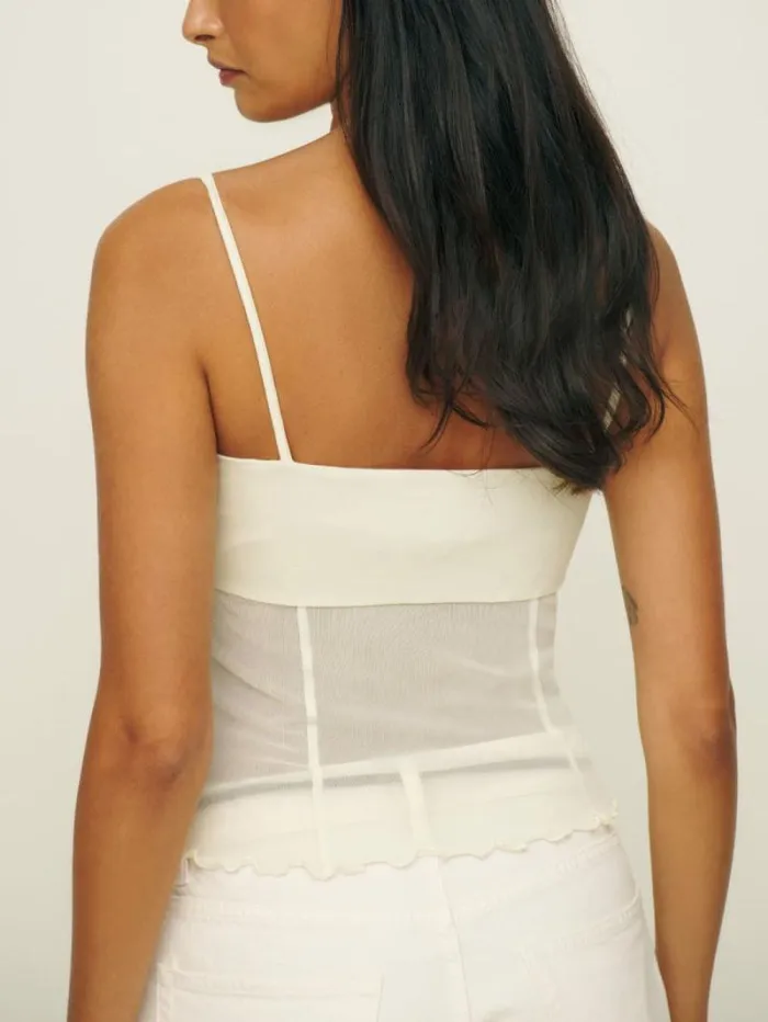 The Reformation Milly Knit Top Fior Di Latte 8211 Clothing