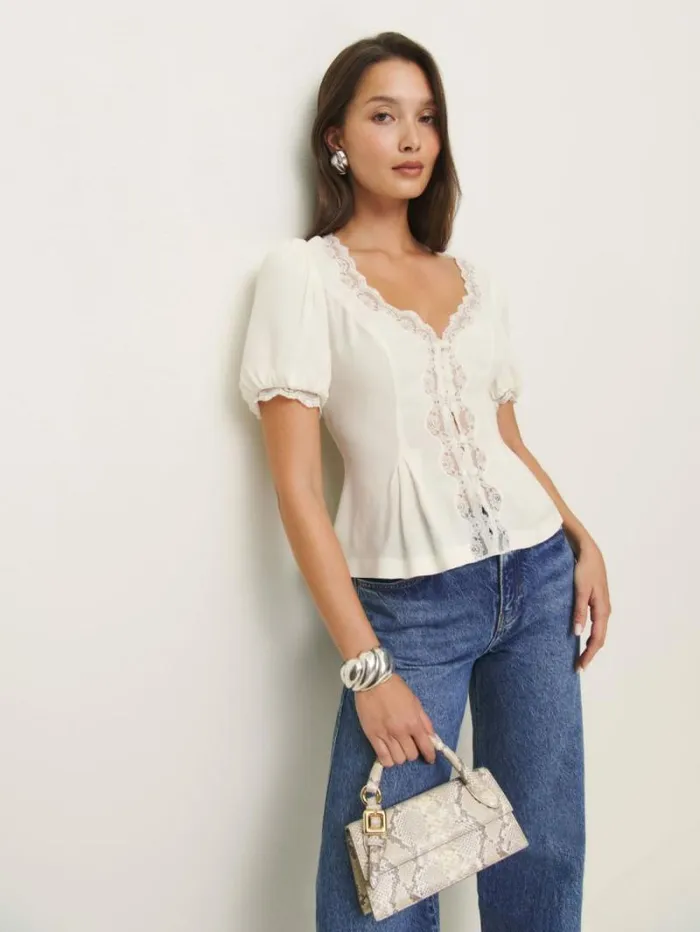 The Reformation Minette Top Gossamer 8211 Clothing