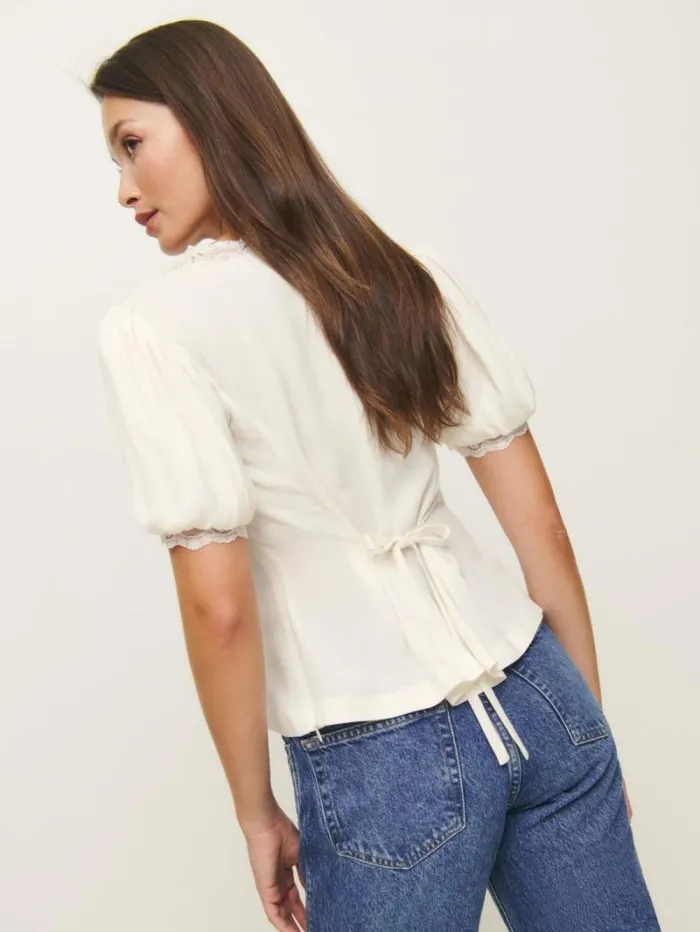 The Reformation Minette Top Gossamer 8211 Clothing