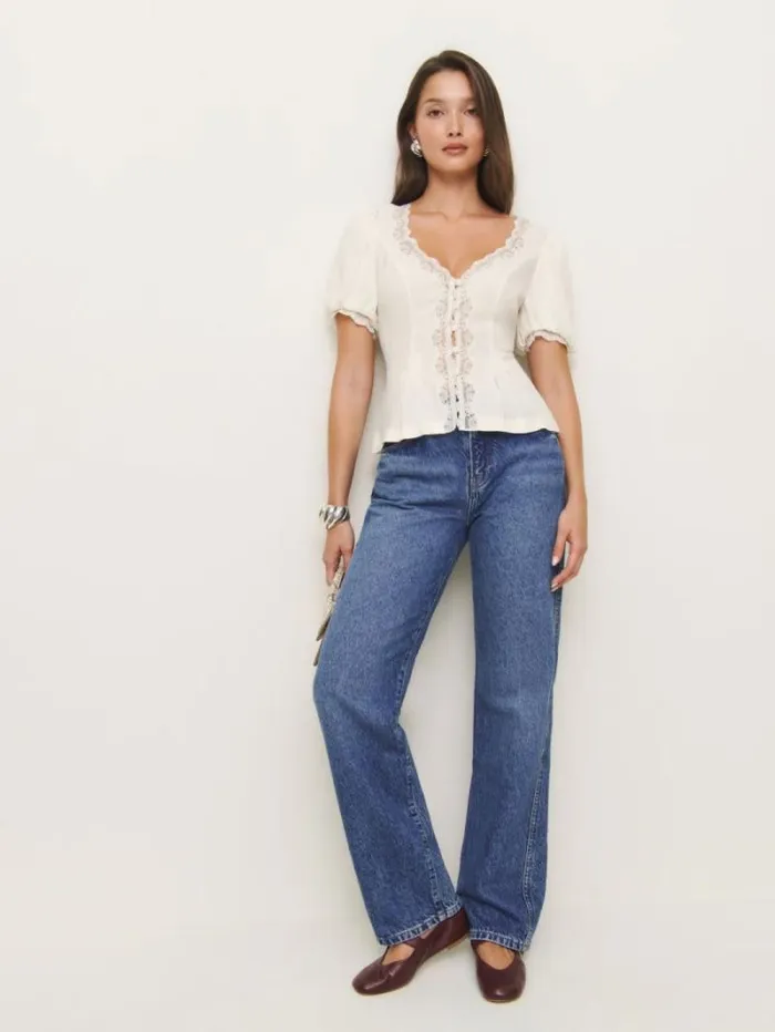 The Reformation Minette Top Gossamer 8211 Clothing