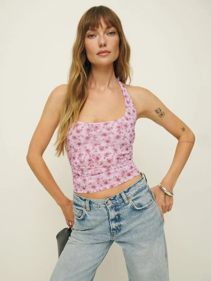The Reformation Molly Knit Top Rosita 8211 Clothing
