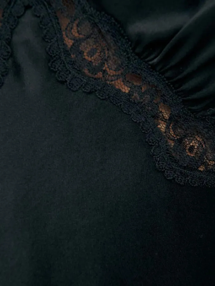The Reformation Monica Silk Top Black 8211 Clothing