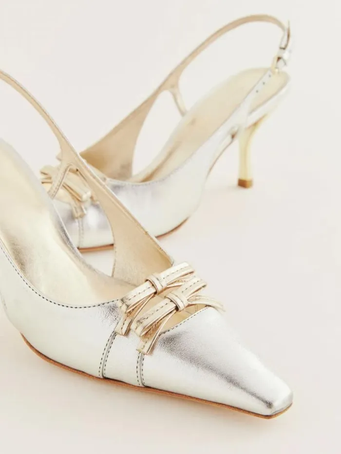 The Reformation Noreen Slingback Pump Gold Silver 8211 WeddingsShoes