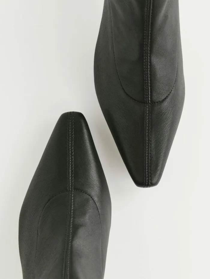 The Reformation Onya Ankle Boot Black Stretch Leather 8211 Shoes