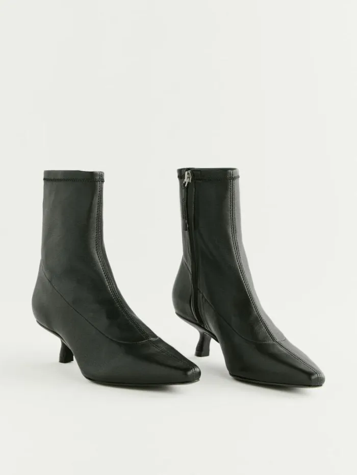 The Reformation Onya Ankle Boot Black Stretch Leather 8211 Shoes